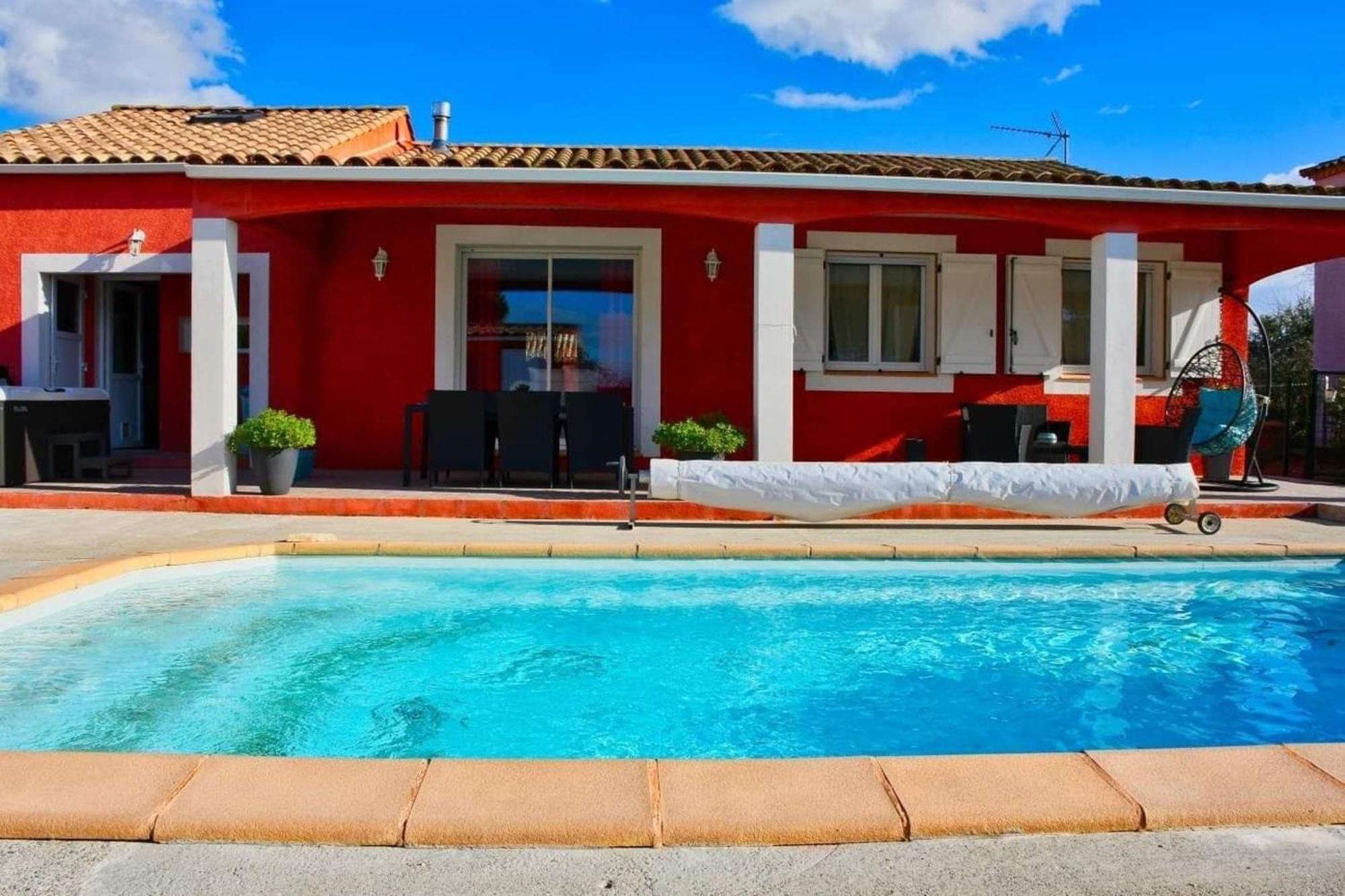 Villa Elegante A Carcassonne Avec Jardin Et Jacuzzi 外观 照片